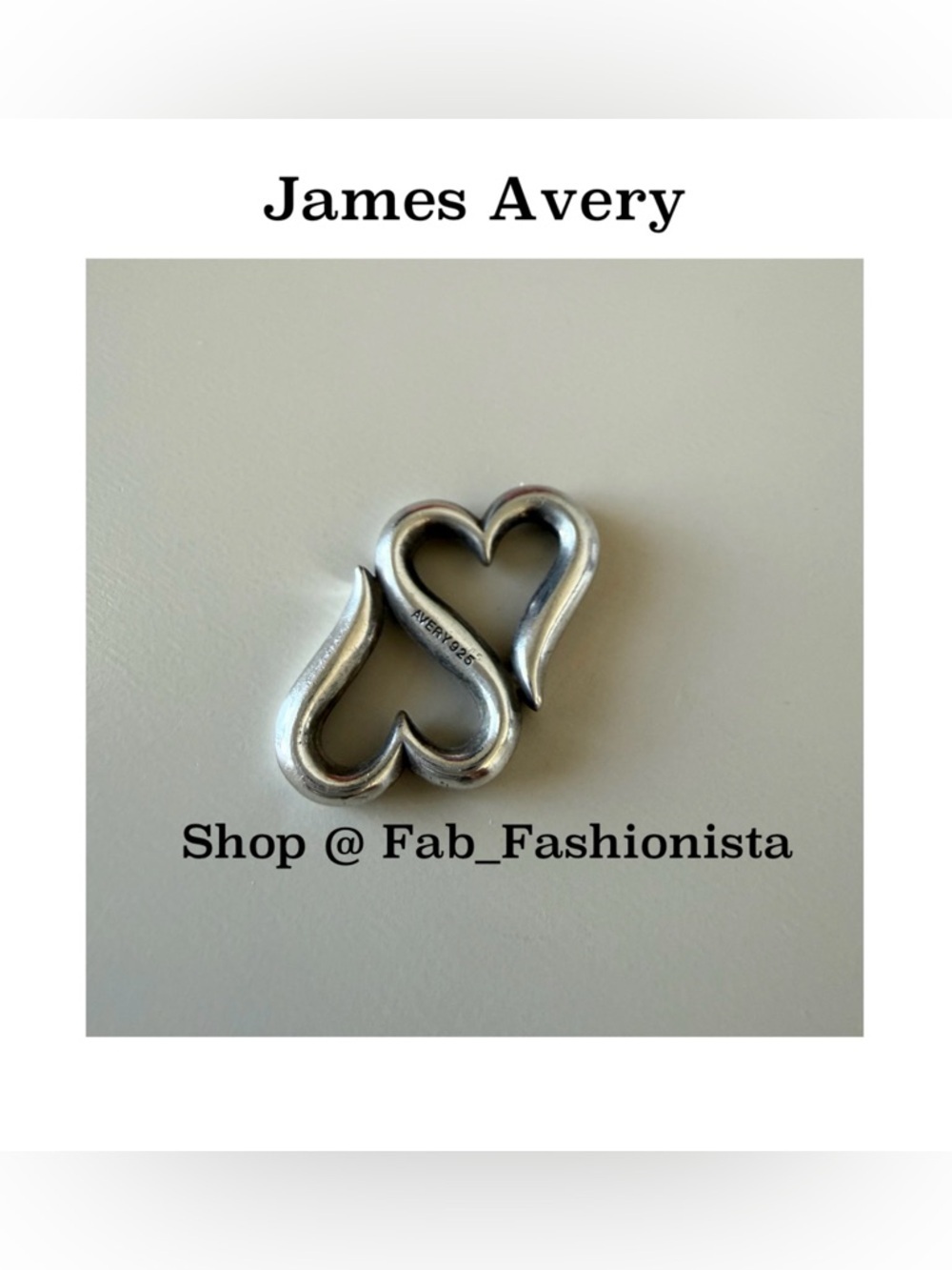 James Avery Silver Heart Pendant retired